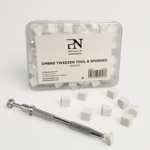 Ombre Tweezer Tool and Sponges 100 szt