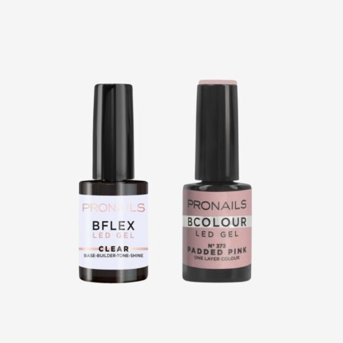 Zestaw BFLEX Clear 14 ml + BCOLOUR 373 Padded Pink 10 ml