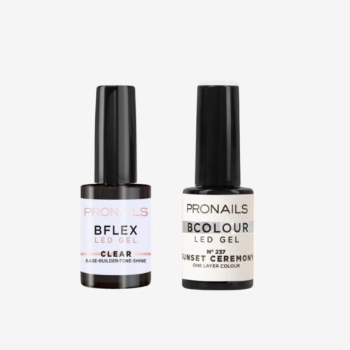 Zestaw BFLEX Clear 14 ml + BCOLOUR 237 Sunset Ceremony 10 ml